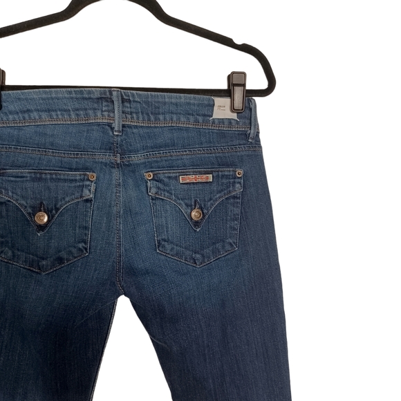 HUDSON Collin Skinny Button Flap Dark Medium Blue Denim Jeans 27 - Picture 3 of 10